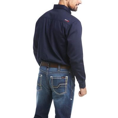 Ariat Work: FR Solid Camisa Hombre - Azul Marino (OWGMR1802)